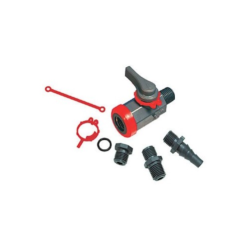 Membranventil vinkel ½" med slange stuts 
