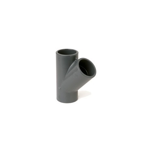 PVC Tee Branch Pipe - 45 degrees.