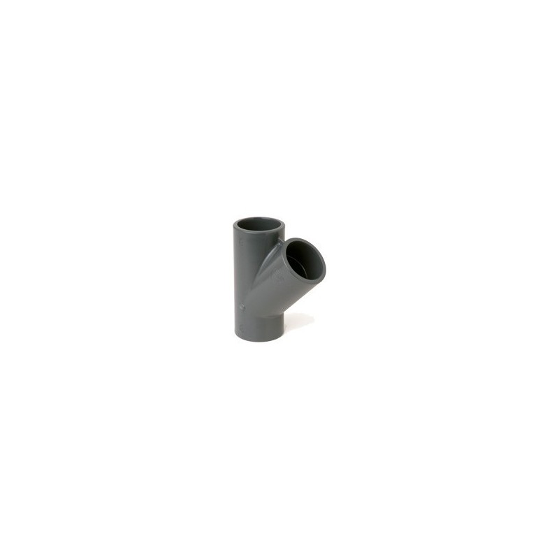 PVC Tee Branch Pipe - 45 degrees.
