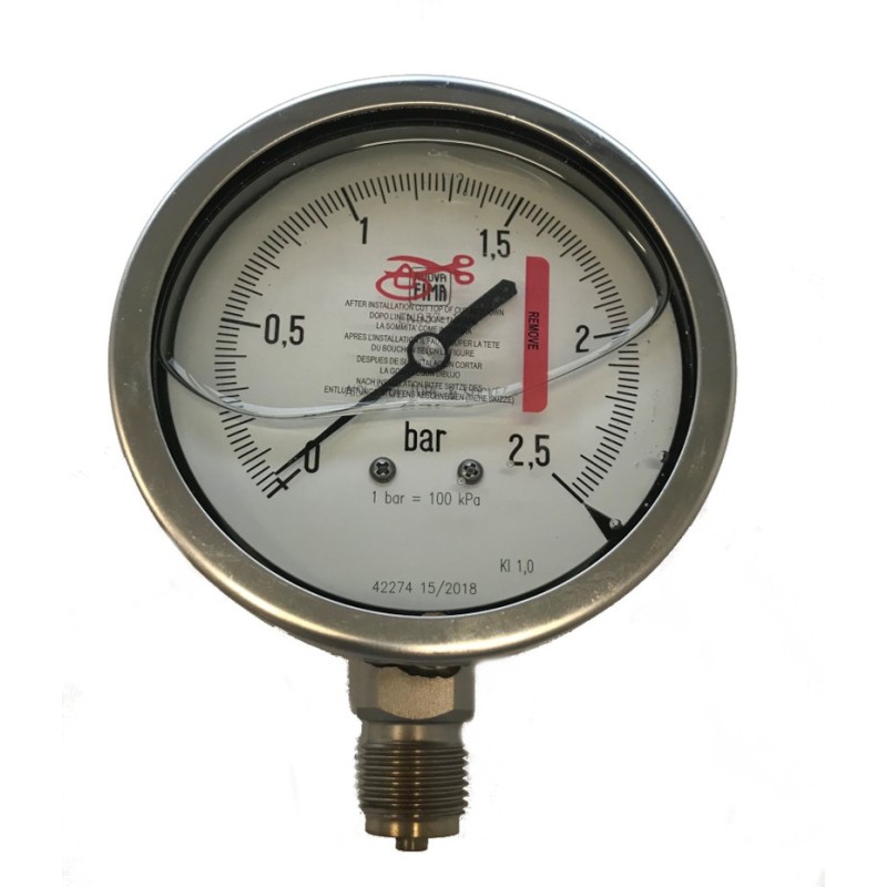 Manometer 1/2"" x Ø100 0-2,5 bar