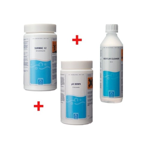 Pakketilbud: Sunwac 12 + Biofilm Clean + pHDown Pakketilbud: Sunwac 12 + Biofilm Clean + pHDown