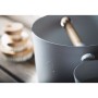 Sauna bucket with ladle, Black & white