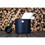 Sauna bucket with ladle, Black & white