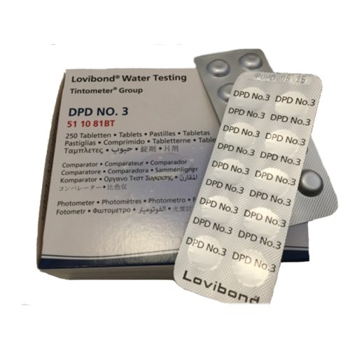 DPD Nr. 3 Sort, total klor -  500 stk.