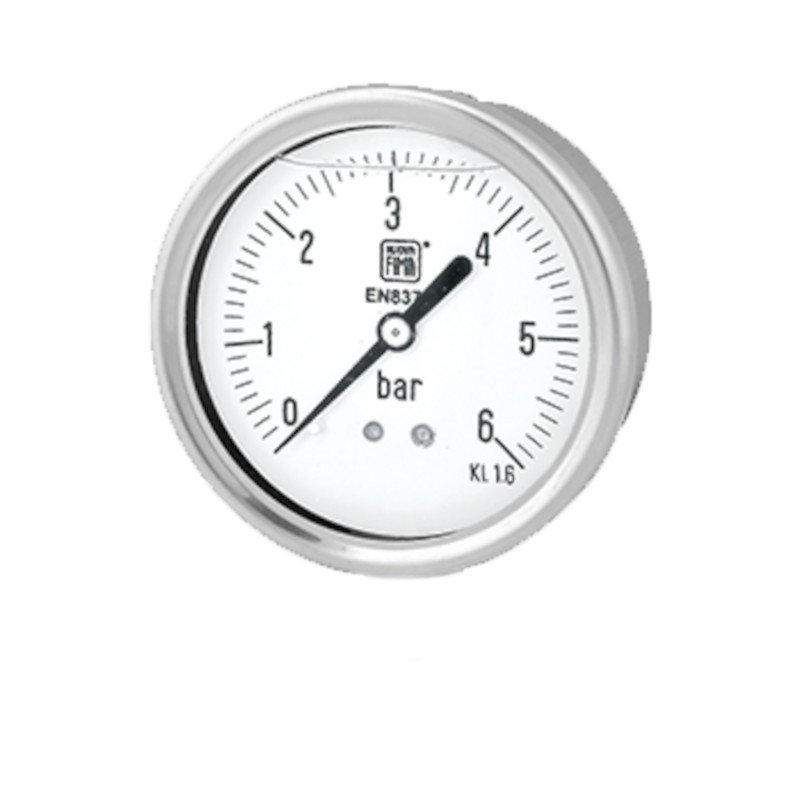 Manometer Ø63 0-2,5 bar. inkl. glyc. 1/4"" bagudvend