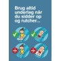 Brug altid underlag når du sidder op og rutcher