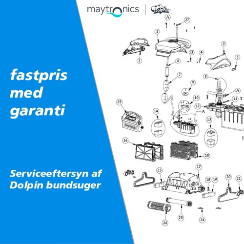 Serviceeftersyn af Dolphin