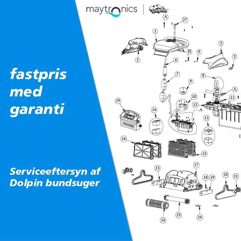 Serviceeftersyn af Dolphin