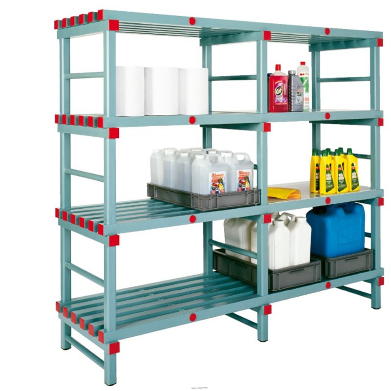 REA Reol m/ 4 hylder og 2 fag