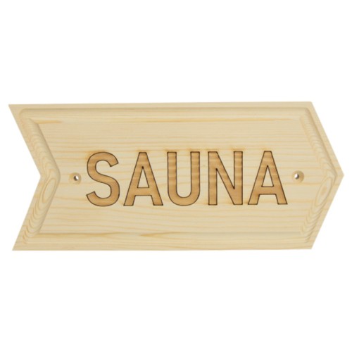 Sauna wooden sign - Right or left arrow