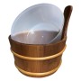 sauna bucket with plastic insert - 4L