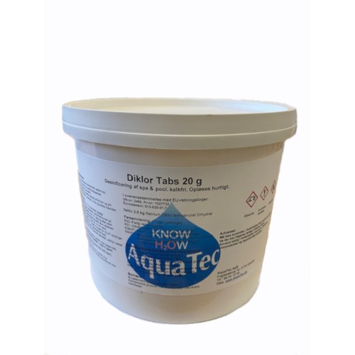 Diklor tabletter 20 g. 2,5 kg.