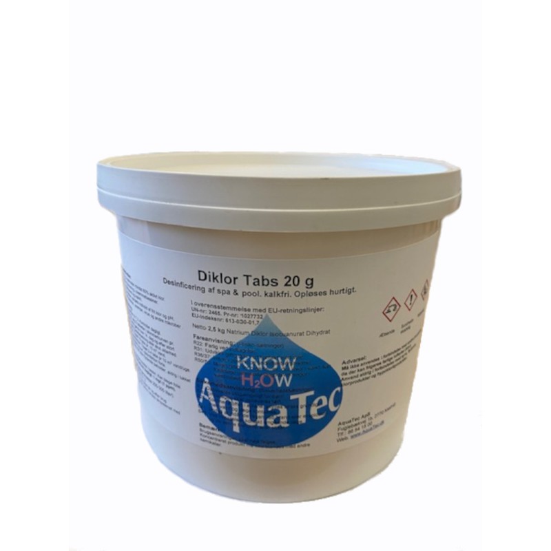 Diklor tabs 20g. 2,5 kg.